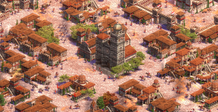 帝国时代2城墙怎么连起来