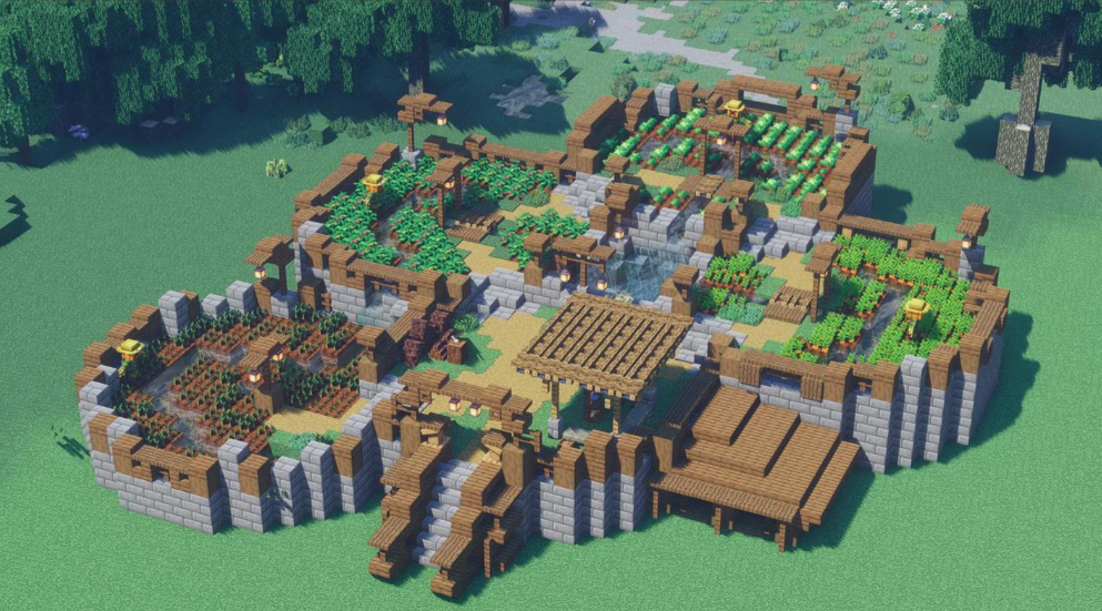 我的世界怎么做城墙保护村庄