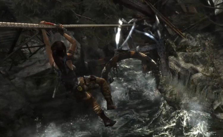 古墓丽影滑索那一关怎么过